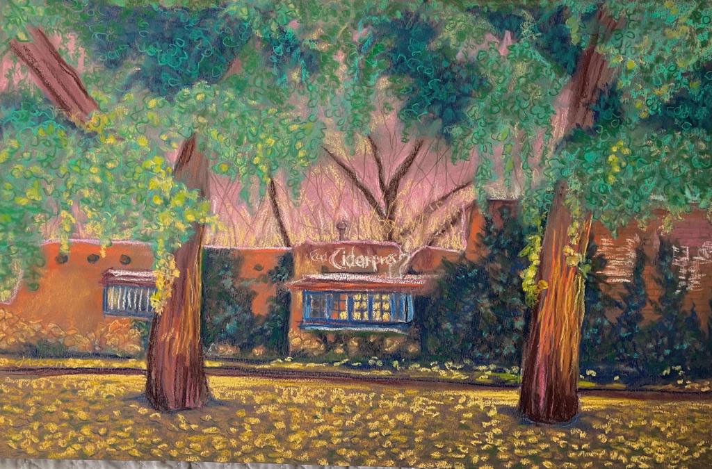 Polly Jackson - Cottonwoods and Ciderpress in Santa Fe